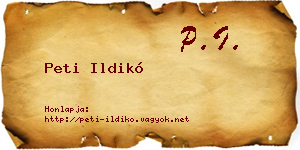 Peti Ildikó névjegykártya