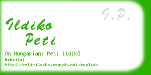 ildiko peti business card